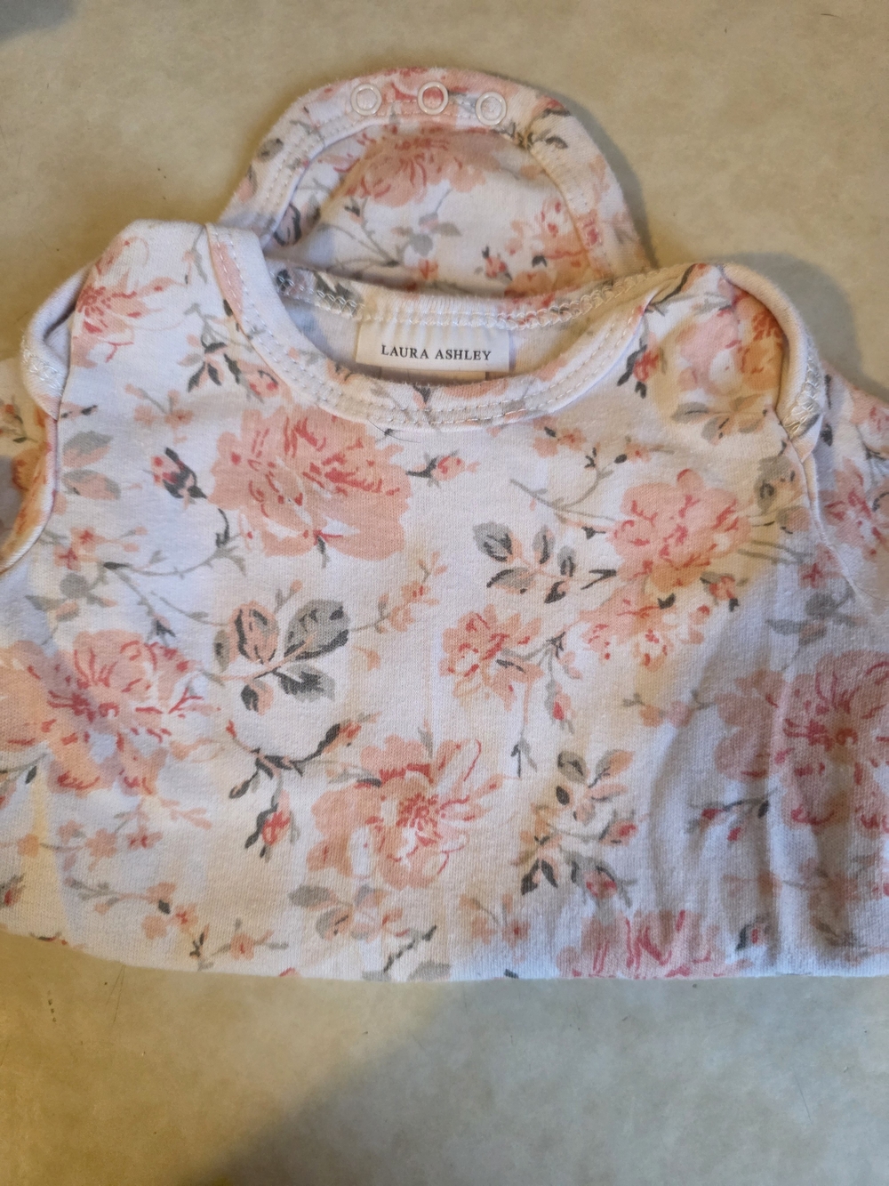 Laura Ashley Pink Floral Cotton Baby Top